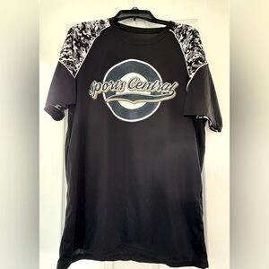 Men’s Dri-Fit Shirt - Black, White & Digital Camo Print SZ Large